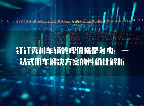 钉钉秀川车辆管理价格是多少：一站式用车解决方案的性价比解析