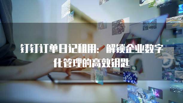 钉钉订单日记租用:解锁企业数字化管理的高效钥匙