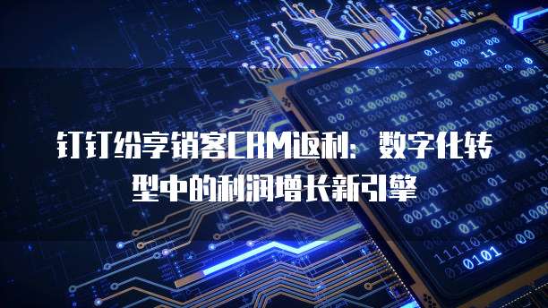 钉钉纷享销客CRM返利:数字化转型中的利润增长新引擎