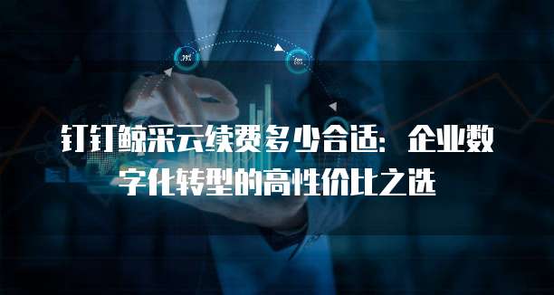 钉钉鲸采云续费多少合适:企业数字化转型的高性价比之选