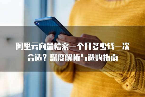 阿里云向量检索一个月多少钱一次合适?深度解析与选购指南