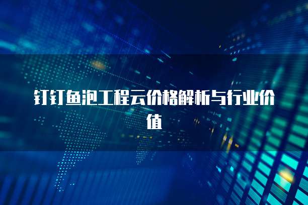 钉钉鱼泡工程云价格解析与行业价值