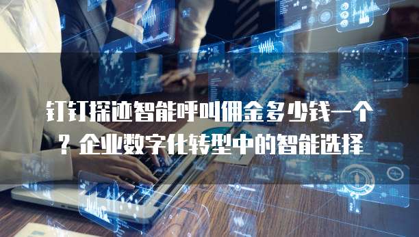 钉钉探迹智能呼叫佣金多少钱一个？企业数字化转型中的智能选择