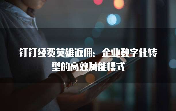 钉钉经费英雄返佣:企业数字化转型的高效赋能模式