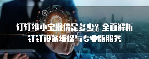钉钉维小宝报价是多少？全面解析钉钉设备维保与专业版服务