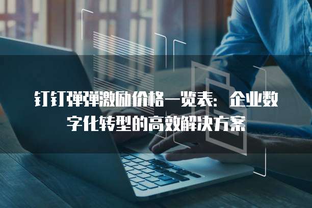 钉钉弹弹激励价格一览表:企业数字化转型的高效解决方案