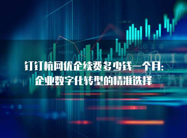 钉钉杭网优企续费多少钱一个月:企业数字化转型的精准选择