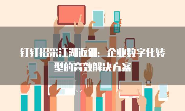 钉钉招采江湖返佣:企业数字化转型的高效解决方案