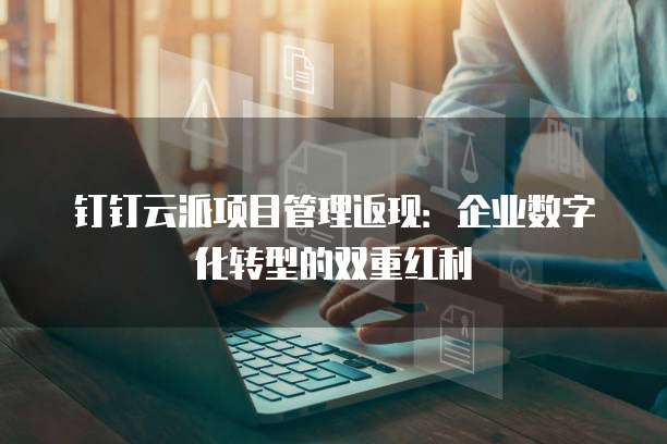 钉钉云派项目管理返现:企业数字化转型的双重红利