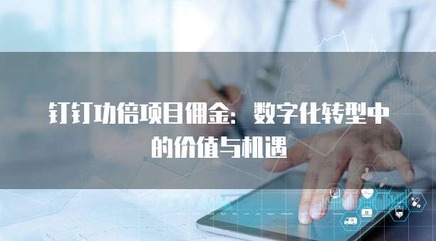 钉钉功倍项目佣金:数字化转型中的价值与机遇