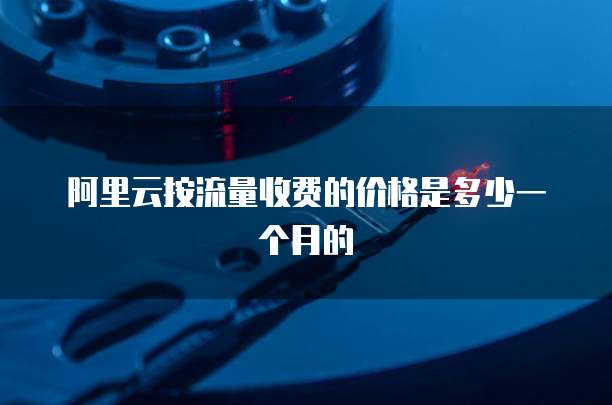 阿里云按流量收费的价格是多少一个月的