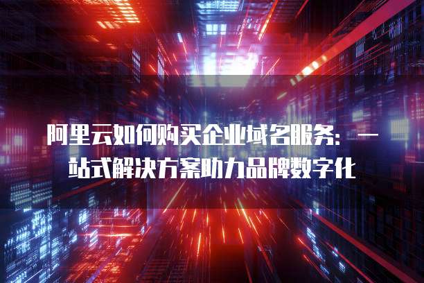 阿里云如何购买企业域名服务:一站式解决方案助力品牌数字化