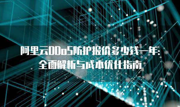 阿里云DDoS防护报价多少钱一年:全面解析与成本优化指南
