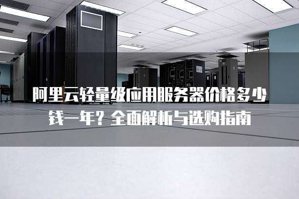 阿里云轻量级应用服务器价格多少钱一年?全面解析与选购指南
