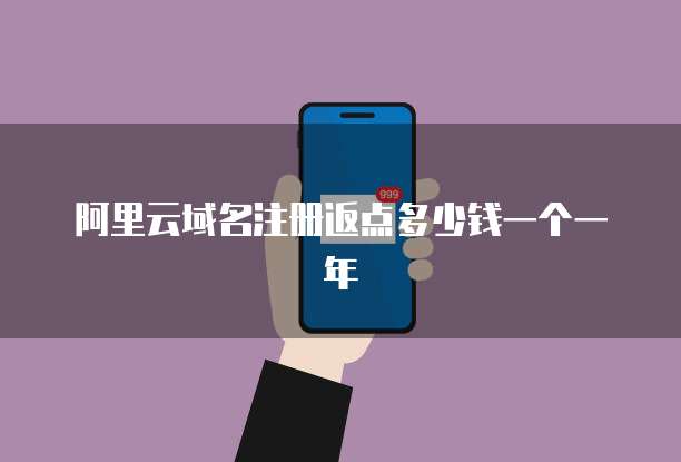 阿里云域名注册返点多少钱一个一年