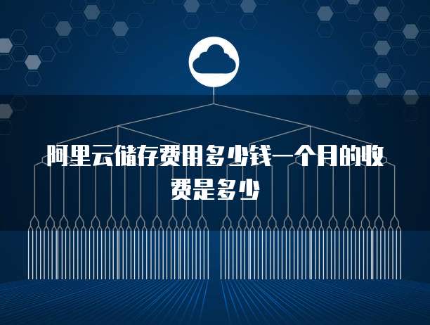 阿里云储存费用多少钱一个月的收费是多少