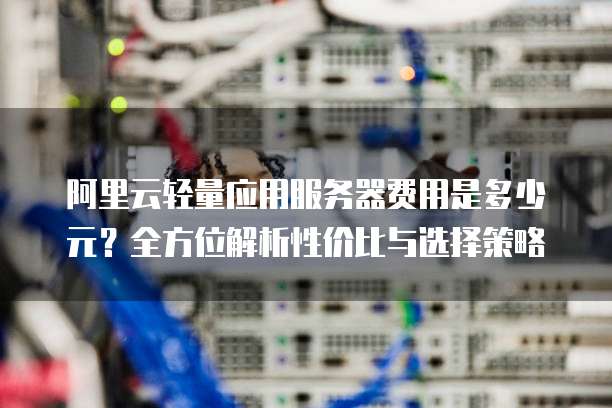 阿里云轻量应用服务器费用是多少元?全方位解析性价比与选择策略