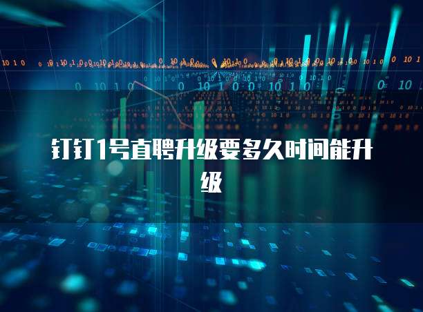 钉钉1号直聘升级要多久时间能升级