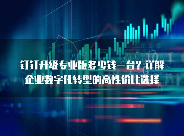 钉钉升级专业版多少钱一台?详解企业数字化转型的高性价比选择