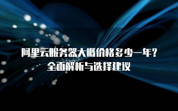 阿里云服务器大概价格多少一年？全面解析与选择建议