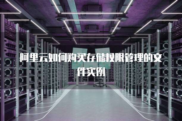 阿里云如何购买存储权限管理的文件实例