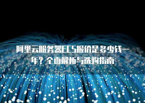 阿里云服务器ECS报价是多少钱一年?全面解析与选购指南