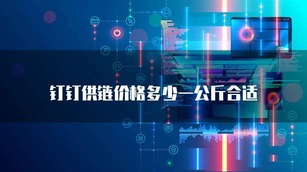 钉钉供链价格多少一公斤合适