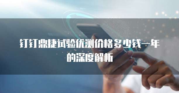 钉钉鼎捷试验优测价格多少钱一年的深度解析