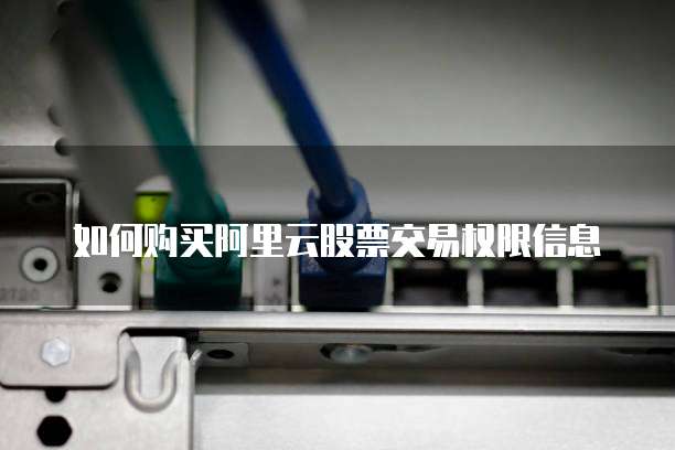 如何购买阿里云股票交易权限信息