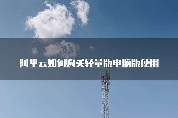 阿里云如何购买轻量版电脑版使用