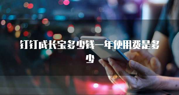 钉钉成长宝多少钱一年使用费是多少