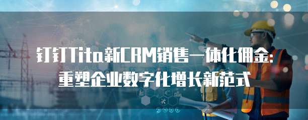 钉钉Tita新CRM销售一体化佣金:重塑企业数字化增长新范式
