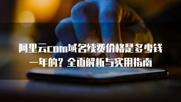 阿里云com域名续费价格是多少钱一年的?全面解析与实用指南