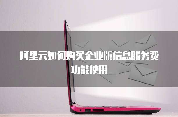 阿里云如何购买企业版信息服务费功能使用