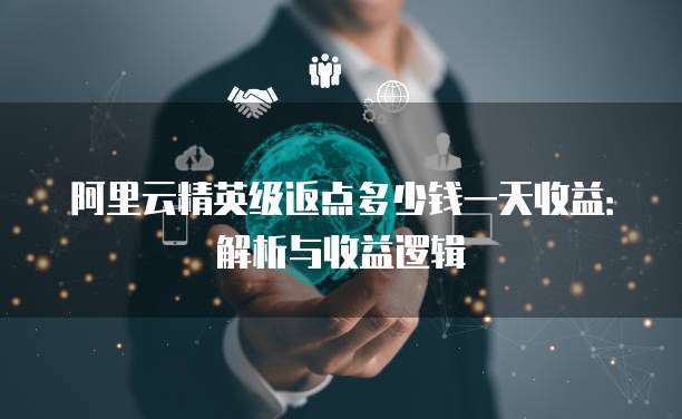 阿里云精英级返点多少钱一天收益:解析与收益逻辑