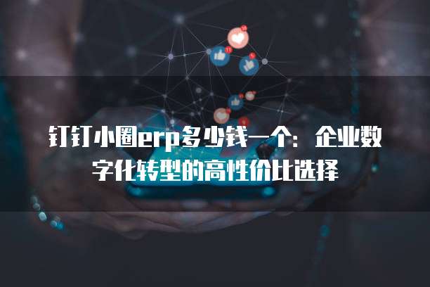 钉钉小圈erp多少钱一个:企业数字化转型的高性价比选择