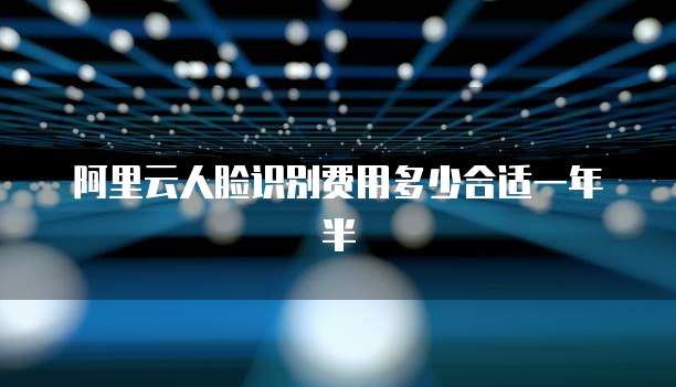 阿里云人脸识别费用多少合适一年半