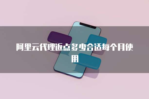 阿里云代理返点多少合适每个月使用