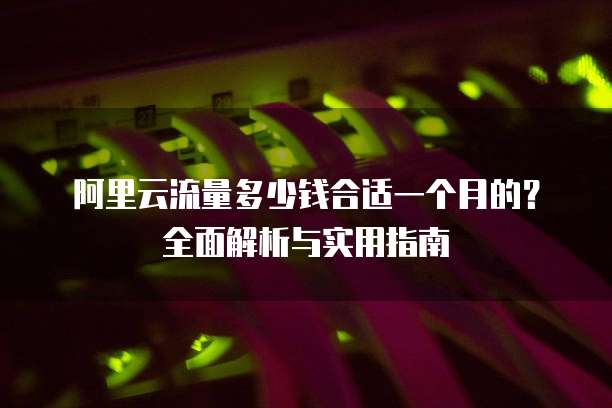 阿里云流量多少钱合适一个月的?全面解析与实用指南