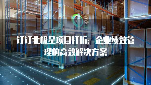 钉钉北极星项目打折：企业绩效管理的高效解决方案