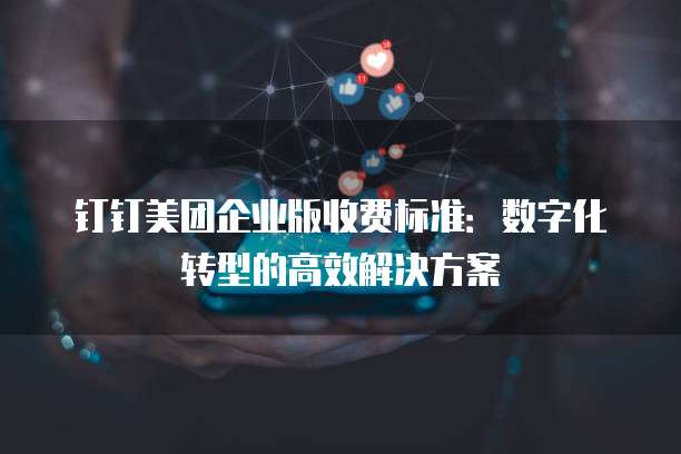 钉钉美团企业版收费标准：数字化转型的高效解决方案