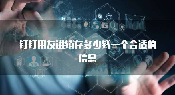 钉钉用友进销存多少钱一个合适的信息