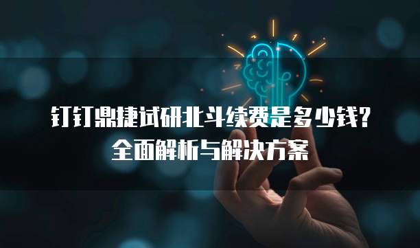 钉钉鼎捷试研北斗续费是多少钱？全面解析与解决方案