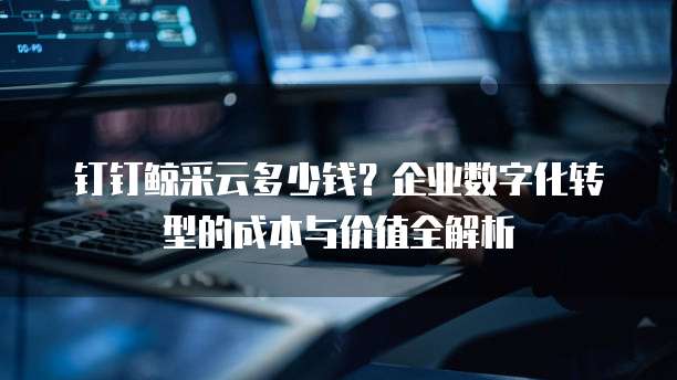 钉钉鲸采云多少钱?企业数字化转型的成本与价值全解析