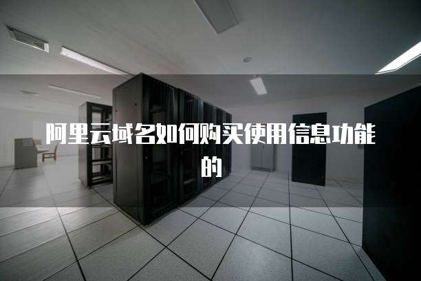 阿里云域名如何购买使用信息功能的
