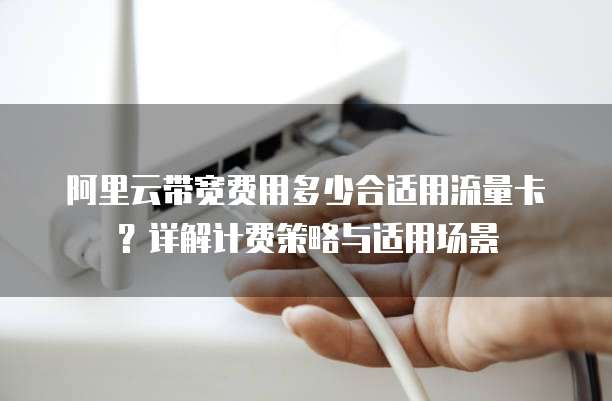 阿里云带宽费用多少合适用流量卡？详解计费策略与适用场景