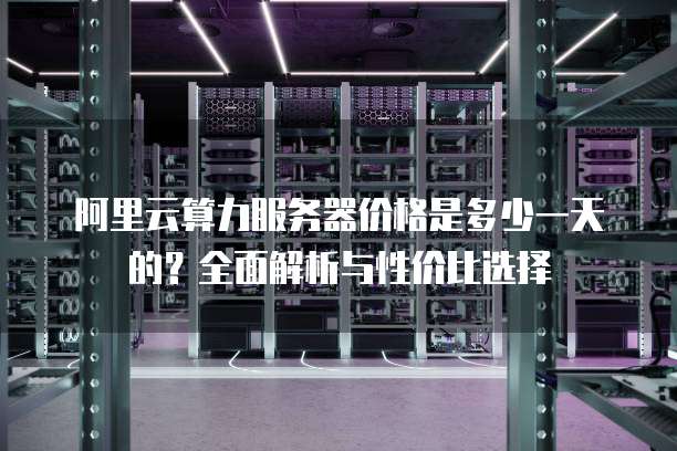 阿里云算力服务器价格是多少一天的?全面解析与性价比选择