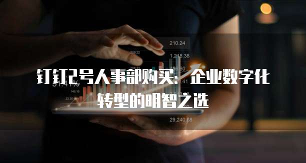 钉钉2号人事部购买:企业数字化转型的明智之选