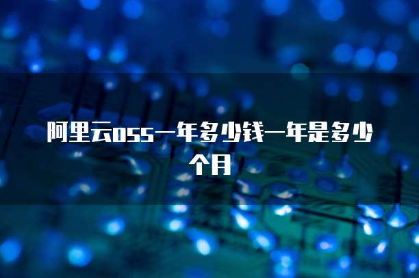 阿里云oss一年多少钱一年是多少个月