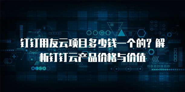 钉钉用友云项目多少钱一个的?解析钉钉云产品价格与价值